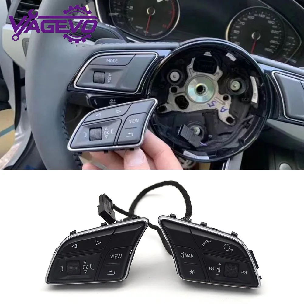 Multi Functional Steering Wheel Control Button Switch For Audi A4 B9 A5 A3 8V S3 S4 S5 RS3 RS4 RS5 8W0 951 523 F 8W0951523F