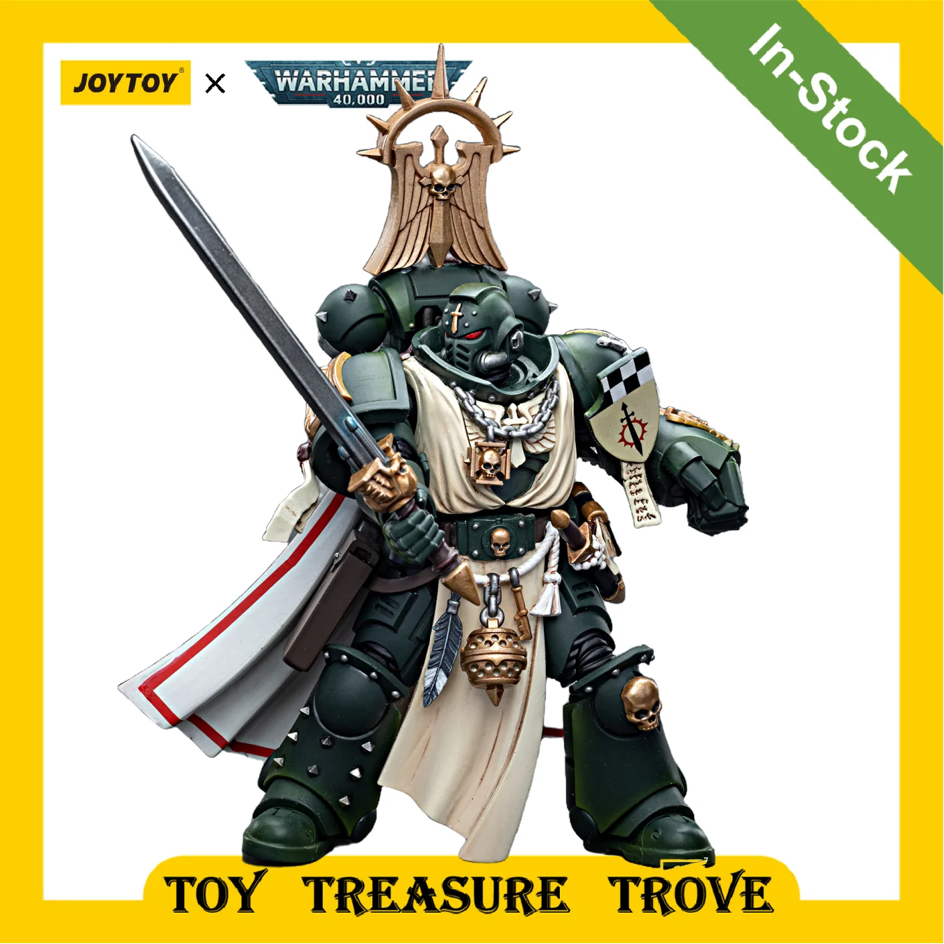 

[IN STOCK] JOYTOY Warhammer 40k 1/18 Action Figures Dark Angels Master with Power Fist Collection Figure Model