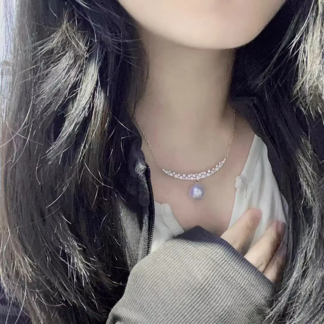 S925 Sterling Silver Necklace Findings Jewelry Base Settings Mountings Parts Mounts for 12-13mm Pearls Stones 5pcs/lot