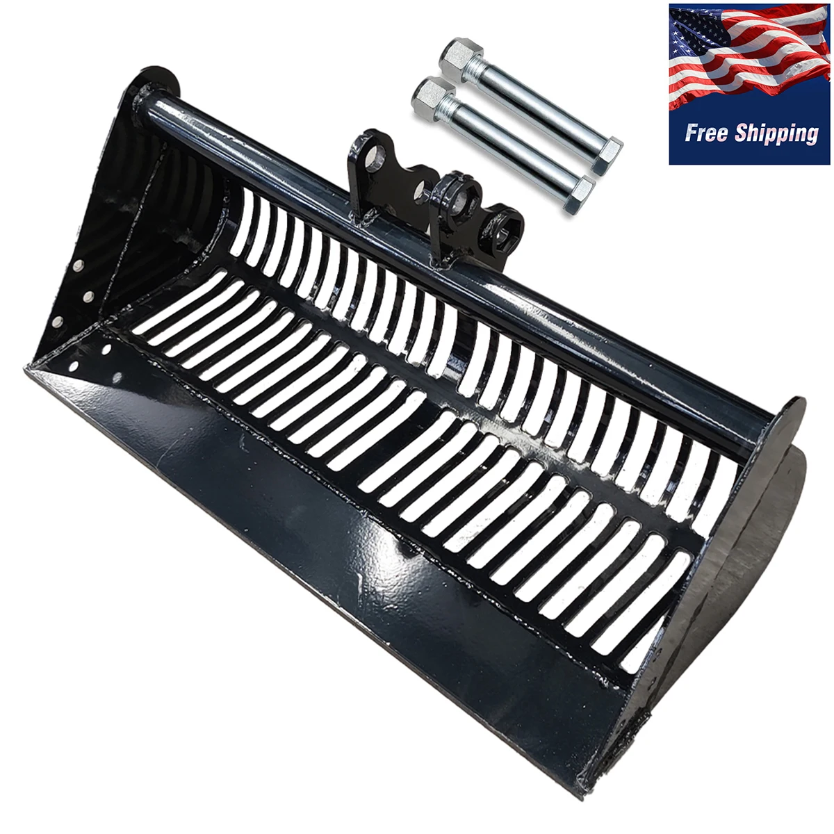 

USA in Stock 600mm/800mm Width Screening Sand Bucket Attachment For one ton Mini Excavator