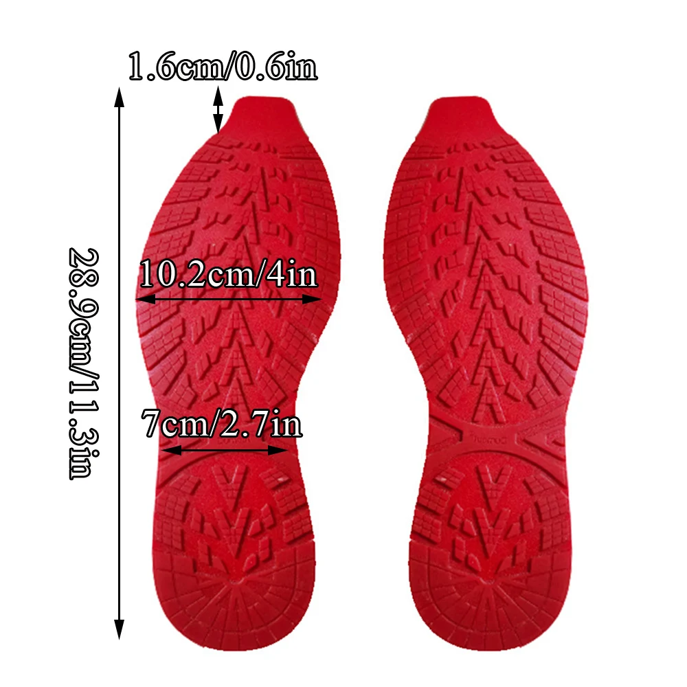 Women Men Non Slip Sole Stickers Wear-resistant Sole Stickers Red Rubber Shoe Pieces Sole Repair Materials Shoe Accessories