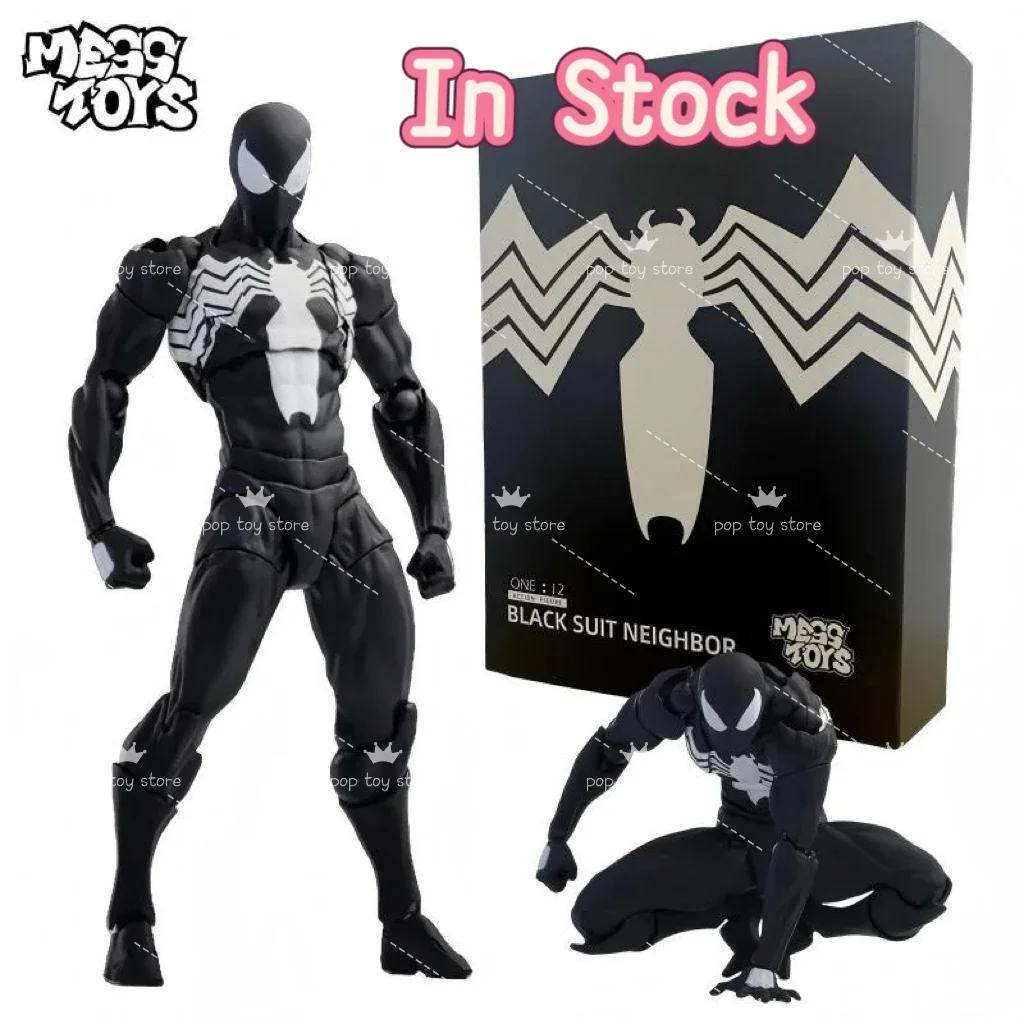 

Mess Toys In-Stock Anime Action Figures: Symbiote Spiderman Black Suit, Neighbor & Scarlet Spider – Perfect Gifts