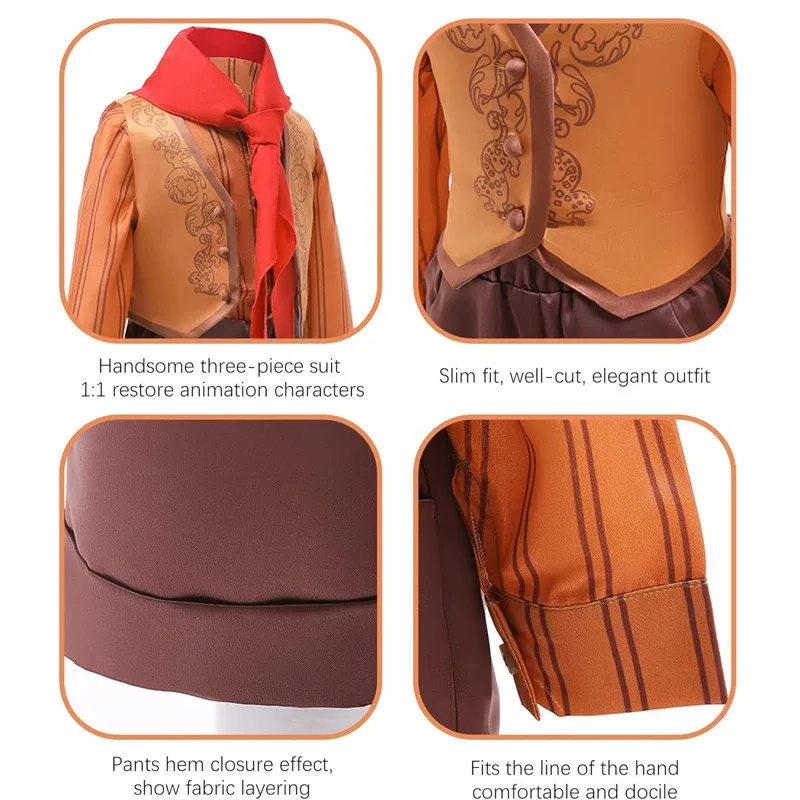 Disfraz de Encanto para bebés y niños pequeños, traje de Antonio, disfraz de Halloween del Príncipe Madrigal, 1-7T, 4 Uds.