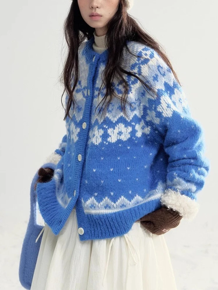 Korobov الشتاء النمط الفرنسي فيل آيلاند نمط س الرقبة واحدة الصدر سترة جاكار المرأة لاعبا #2