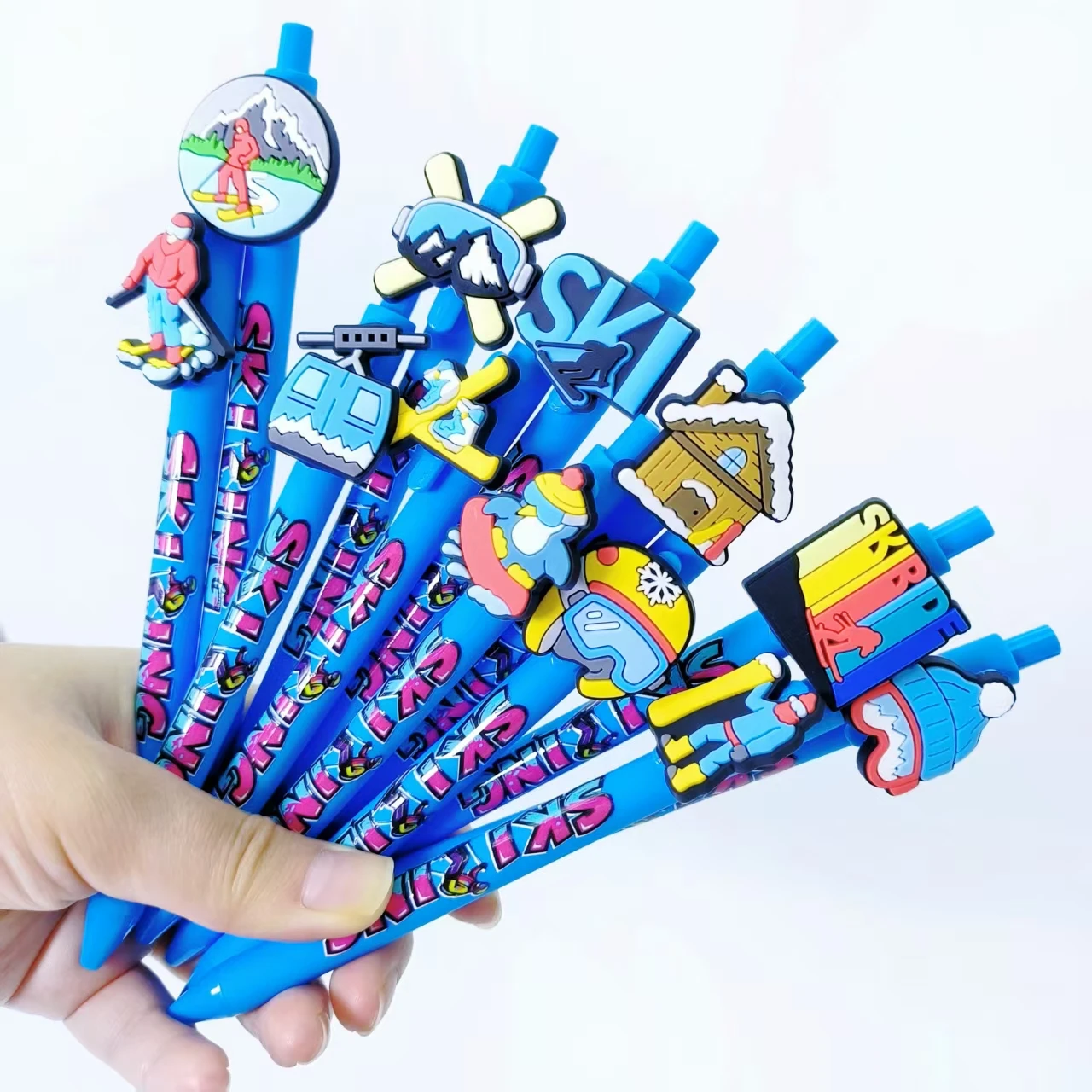 

10/20 шт., шариковая ручка для зимнего катания на лыжах, синяя серия стержней, шариковая ручка для поверхностного монтажа, черная шариковая ручка