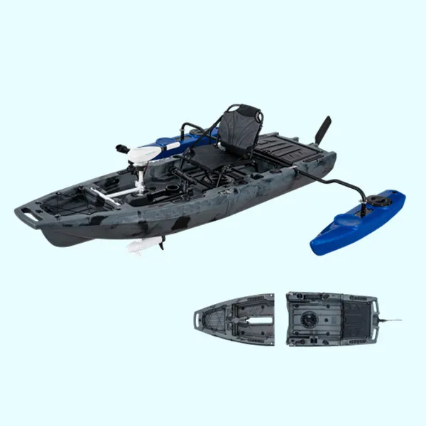 

Super Lightweight New Modular Kayak 9ft Propel Pedal Fishing Kayak Foot Pedal Paddle Electric Motor Plastic Kajak EasyStore