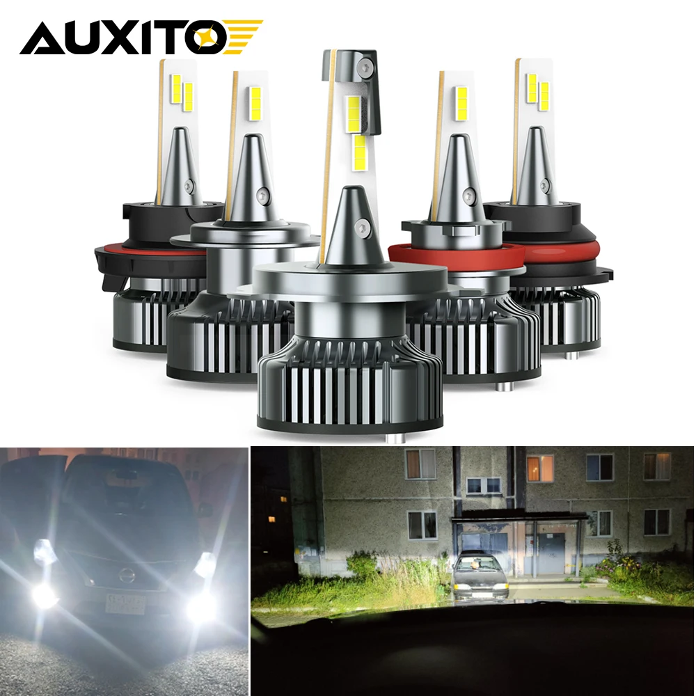 AUXITO 2x H7 LED Headlight Canbus H4 H11 9005 9006 H13 9007 9012 LED Head Lamp for VW Golf 6 Jetta Beetle Passat Tiguan Touareg