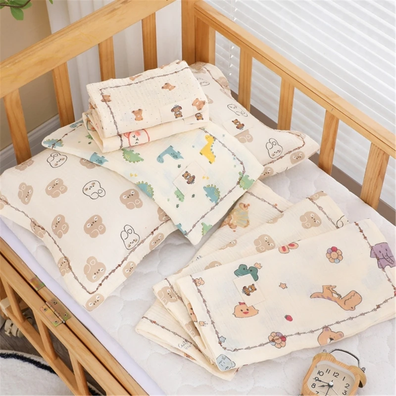 1Pc/2Pcs Cartoon Printed Baby Pillowcase Infants Breathable Pillow Case Newborns Pillow Cushions Sleeve Dust Cover 50x30cm