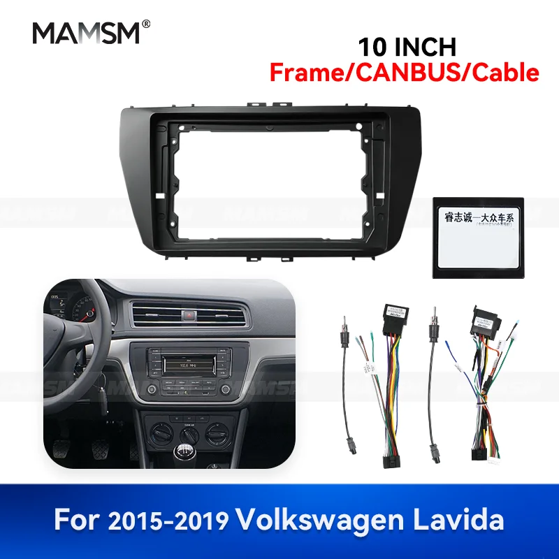 

MAMSM 10-дюймовый для VW Lavida Android 2015-2019 автомобильный радиоприемник стерео рамка GPS MP4 мультимедийный жгут проводов Canbus Box Kit