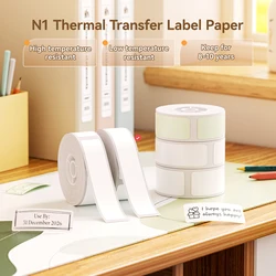Multi-color Ribbon Printing Thermal Transfer Labels for Niimbot B18/N1 Label Maker Self-adhesive Sticker for Home Office Cable