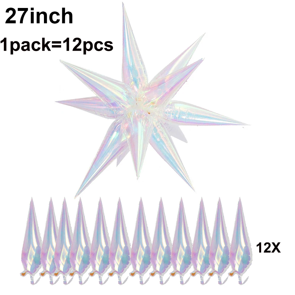5/10pcs Colorful Water Droplet Balloon Explosion Star Foil Balloons for Birthday Wedding Christmas Party Decoration