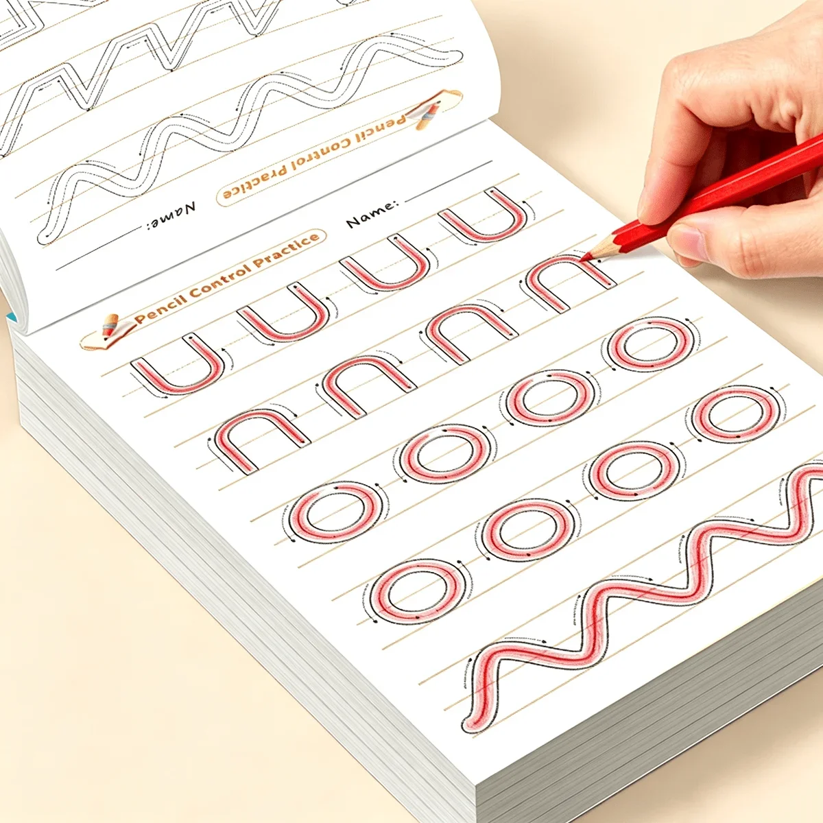 60 Pages Letter Tracing Practice Workbook for Kids, Alphabet Number & Word Writing Exercise Book, Pen Control Tracing Copybook