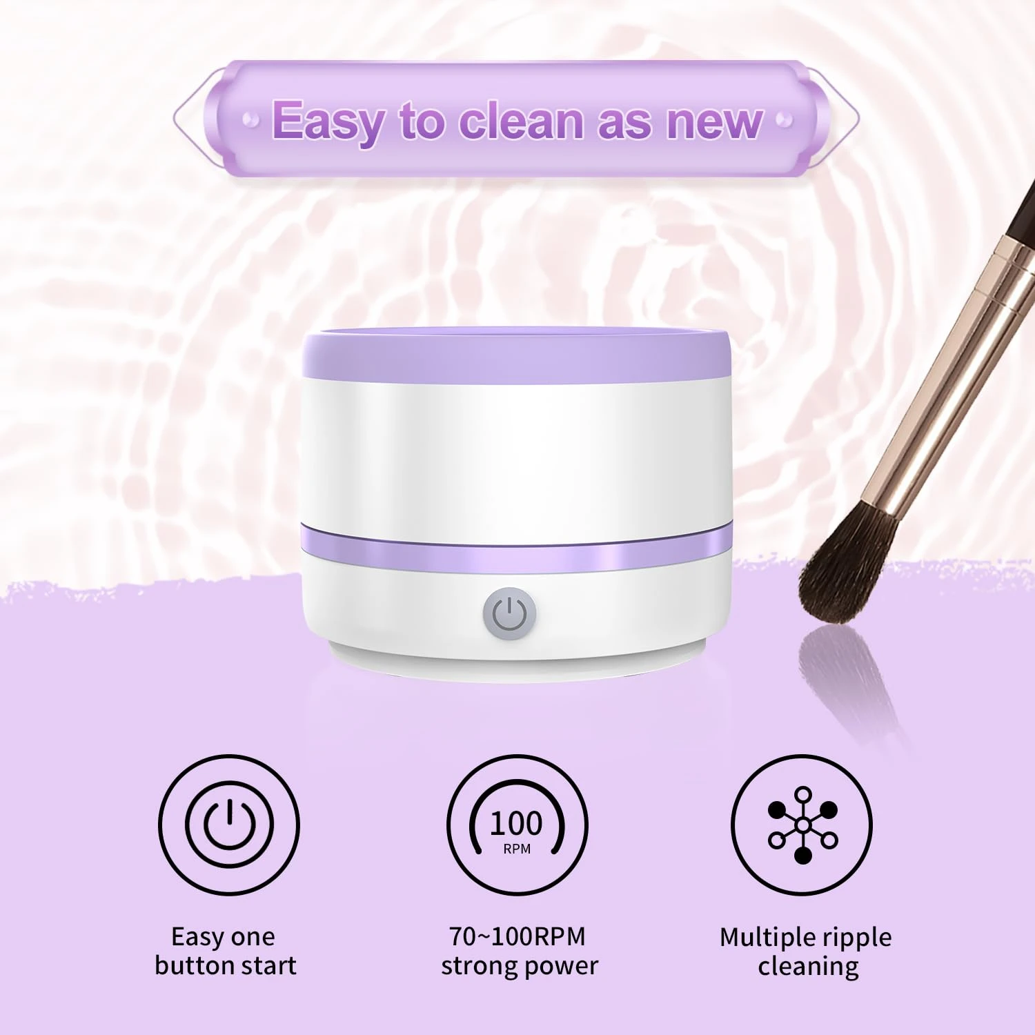 Portable Beauty Brush Cleaner - Automatic Personal Care Tool for Beauty Enthusiasts - Travel-friendly and Easy-to-use - Convenie