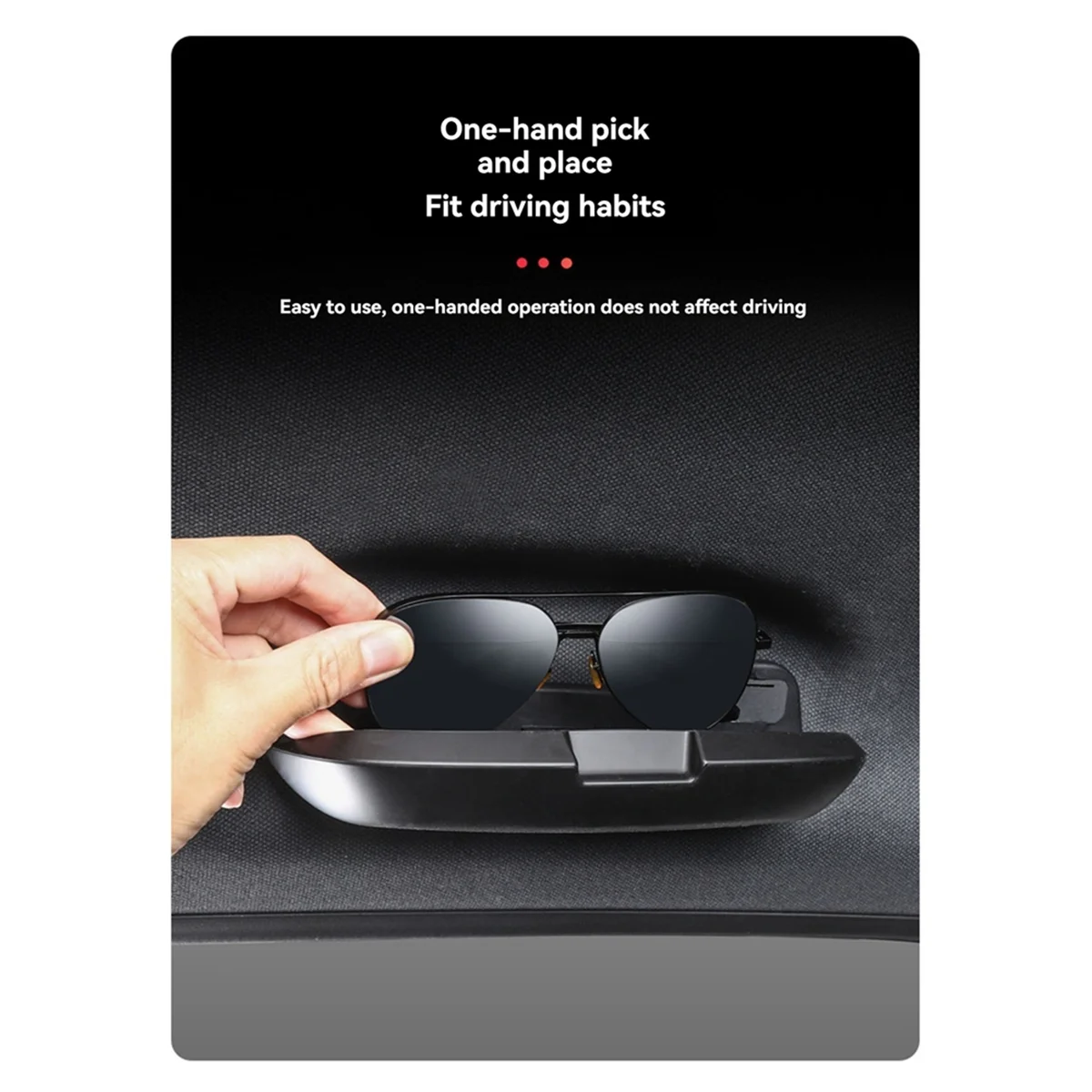 Caixa de armazenamento de óculos de carro e clipe de óculos de sol para Toyota Prado LC250 (2024), modificação de armazenamento de teto (versão B) -T45C