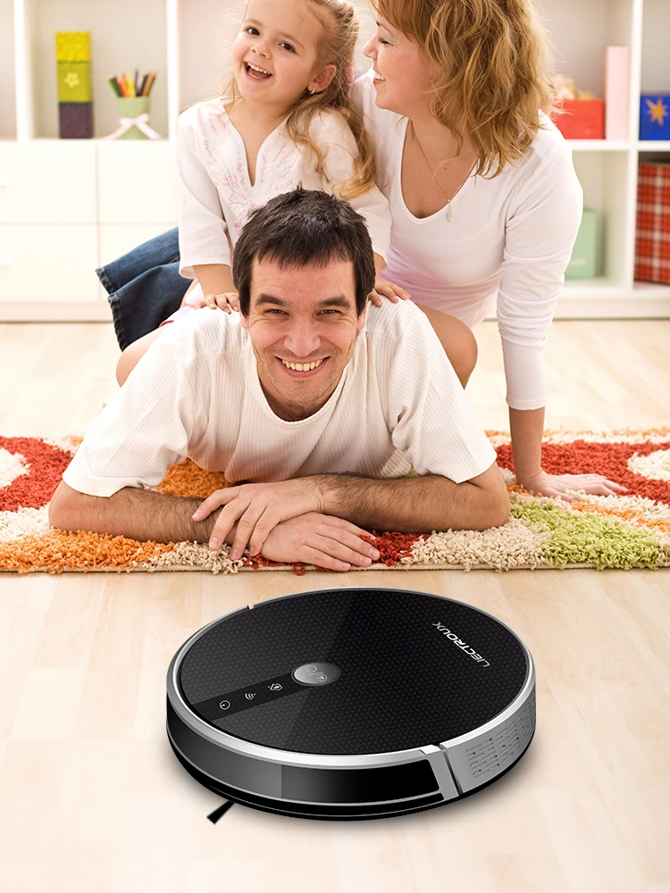 LIECTROUX C30B Roboter-Staubsauger mit KI-Kartennavigation, Intelligenter Unterteilung, WLAN-App, 6000Pa Saugkraft, Trocken- und Nasswischen, Desinfektion