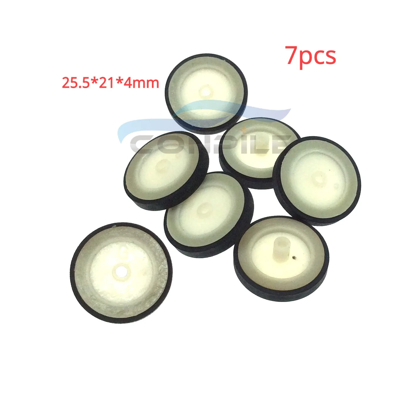 7pcs 25.5*21*4mm wheel shock absorber for belt pulley cassette deck audio recorder cassette pinch roller Stereo player