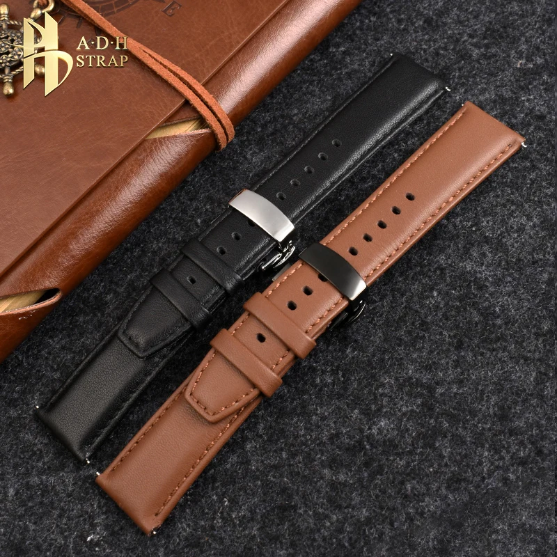 جلد العجل حزام لينة ل أرماني AR60007/60008 2433 2434 1507 1508 الرجال الجلود ووتش الفرقة سريعة التفكيك ووتش اكسسوارات