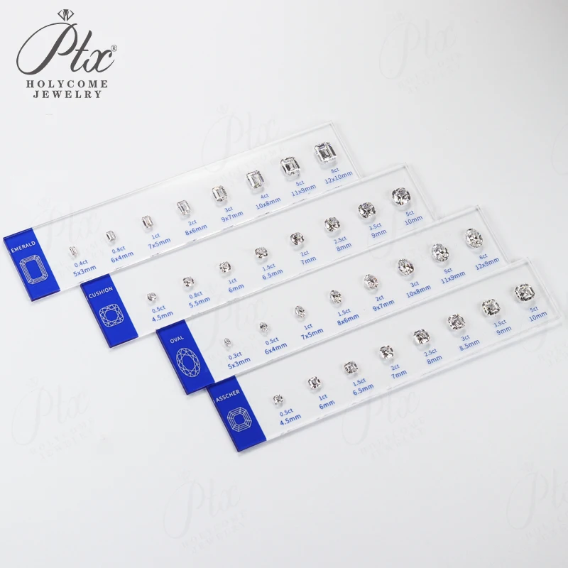 

Jewerly Dealer Tools Set Comparison Ring Sizer Tester 5A CZ Moissanite Size Shape Reference Top Quality ​Factory Wholesale