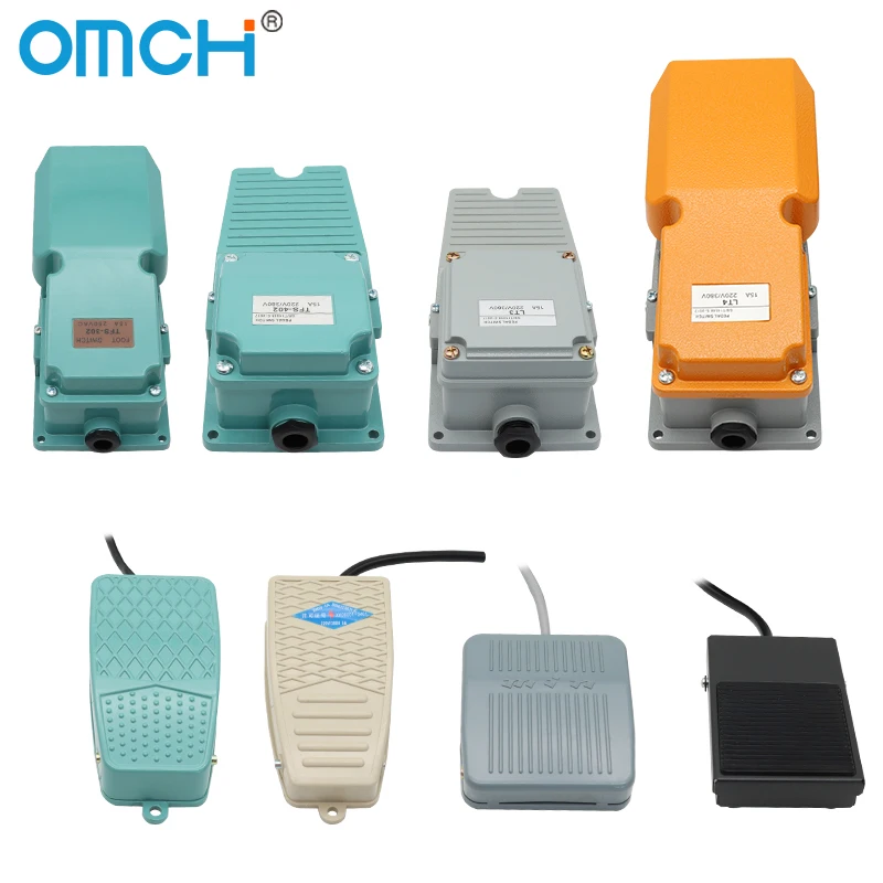 OMCH Foot Switch TFS201 Foot Switch LT4 Pedal Switch with Cable EKW-5A- B machine control switches