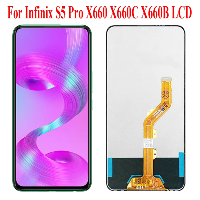 

LCD For Infinix S5 Pro X660 X660C X660B LCD Display Screen 6.53" Infinix S5 Pro X660 Screen Display Touch Panel Parts