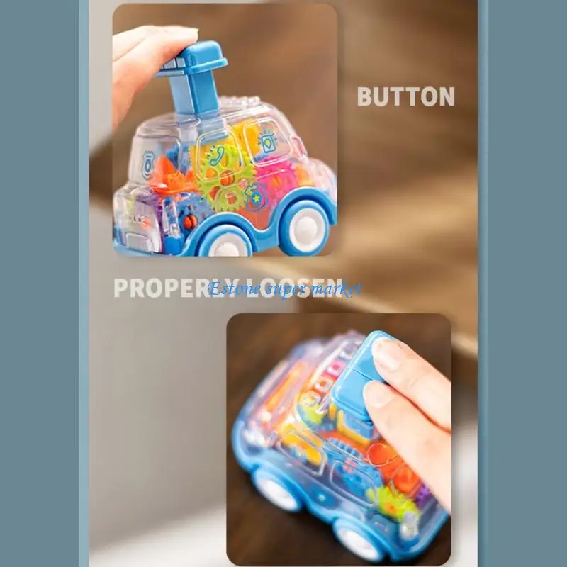 090B 2Pcs Friction Powered Vehicle Colorful Gear Early Childhood Development Car Toy