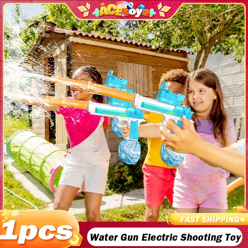 Water Gun Electric Pistol Shooting Toy Large Capacity Gun Full Automatic Summer Pool Outdoor Beach Toy for Kids Children Boys