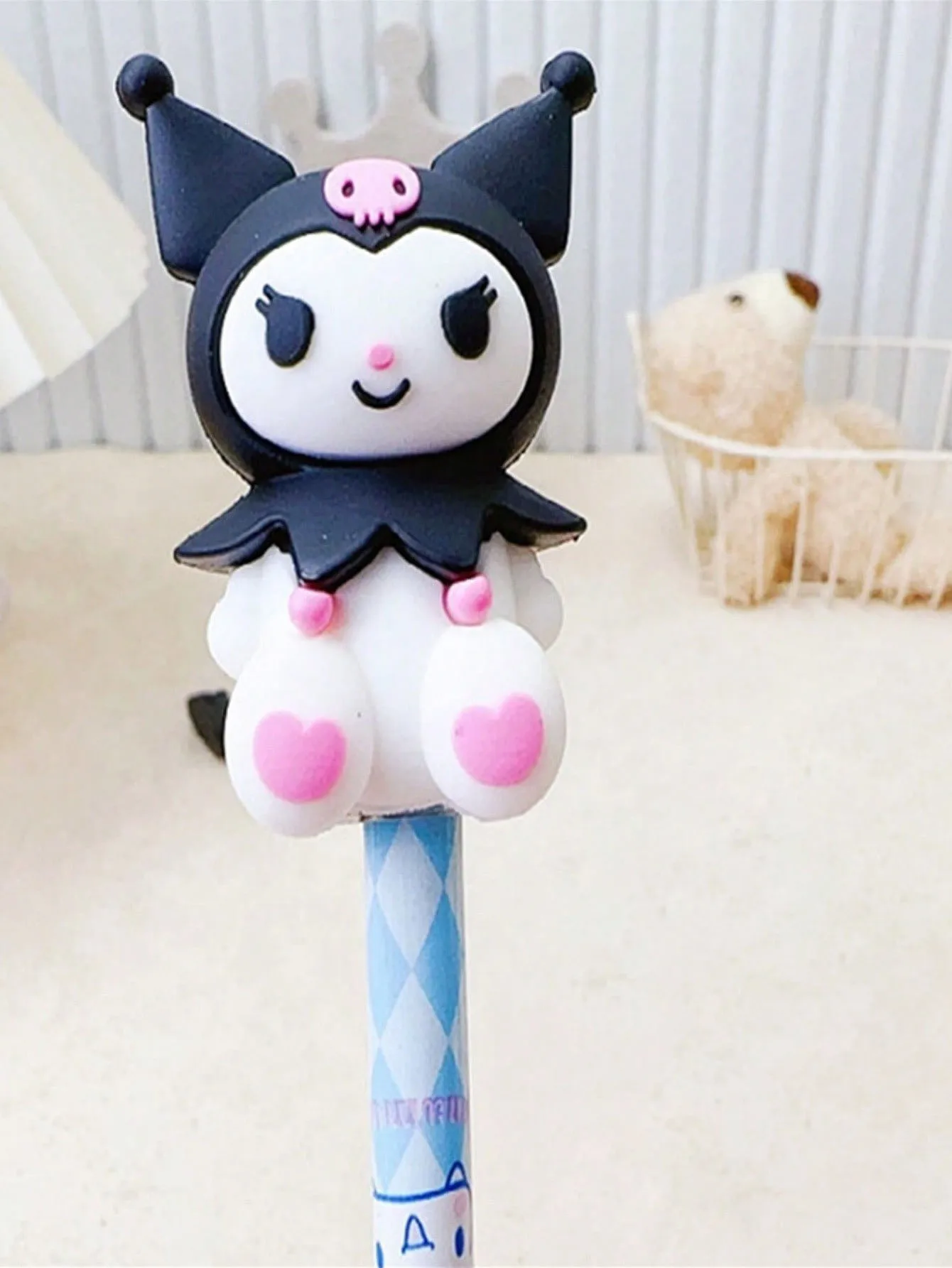 1 قطعة قلم وممحاة اثنين في واحد كورومي ميلودي مبراة أقلام رصاص مزدوجة الأغراض، ممحاة، مسوي أقلام، ومبراة أقلام للعودة إلى