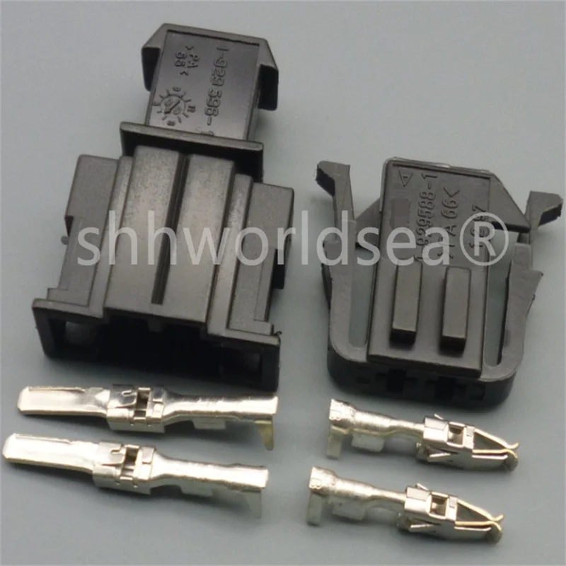 10/50/100sets  2Pin 3.5mm 1-929588-1 191972702 Auto sensor plug Car door lamp plug Electrical connector plug for VW Golf car ect