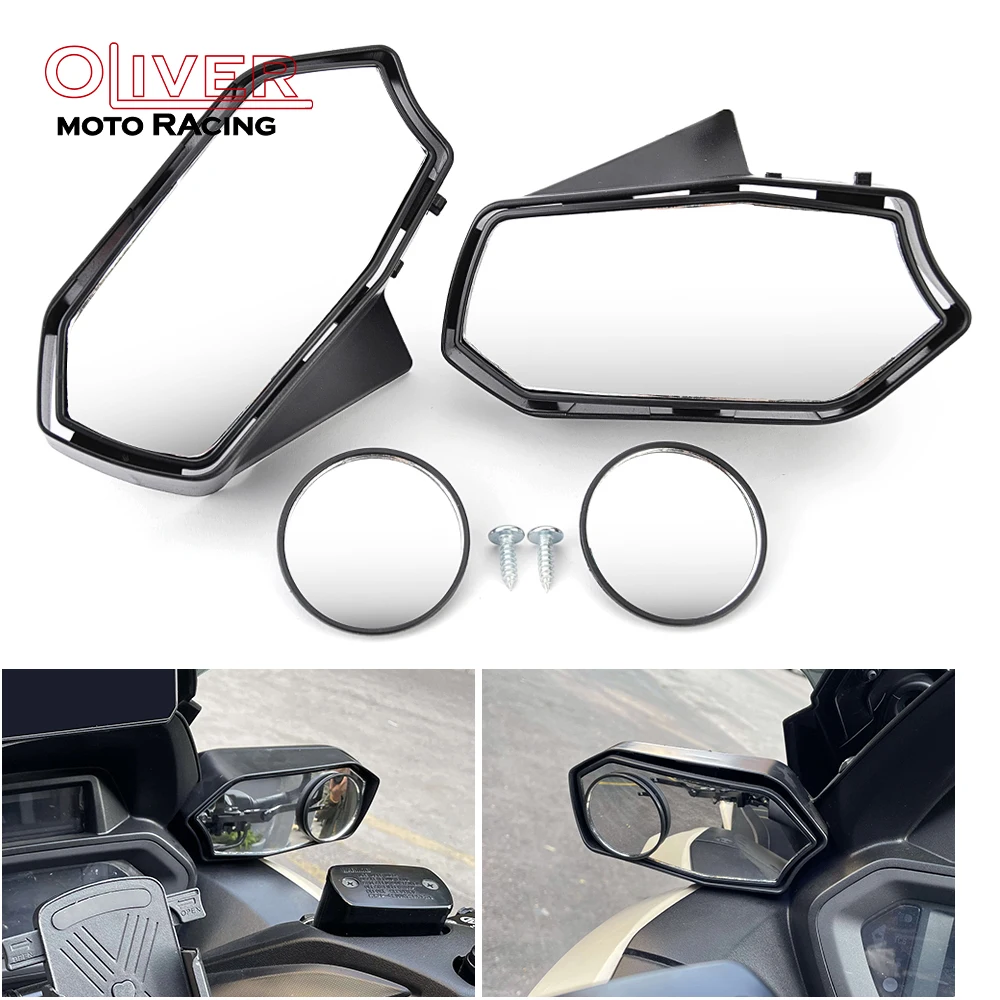 

Для Yamaha XMAX 250 300 XMAX 300 XMAX 250 2023 2024 2025 Мото вспомогательные зеркала заднего вида Регулируемые широкоугольные зеркала для слепых зон