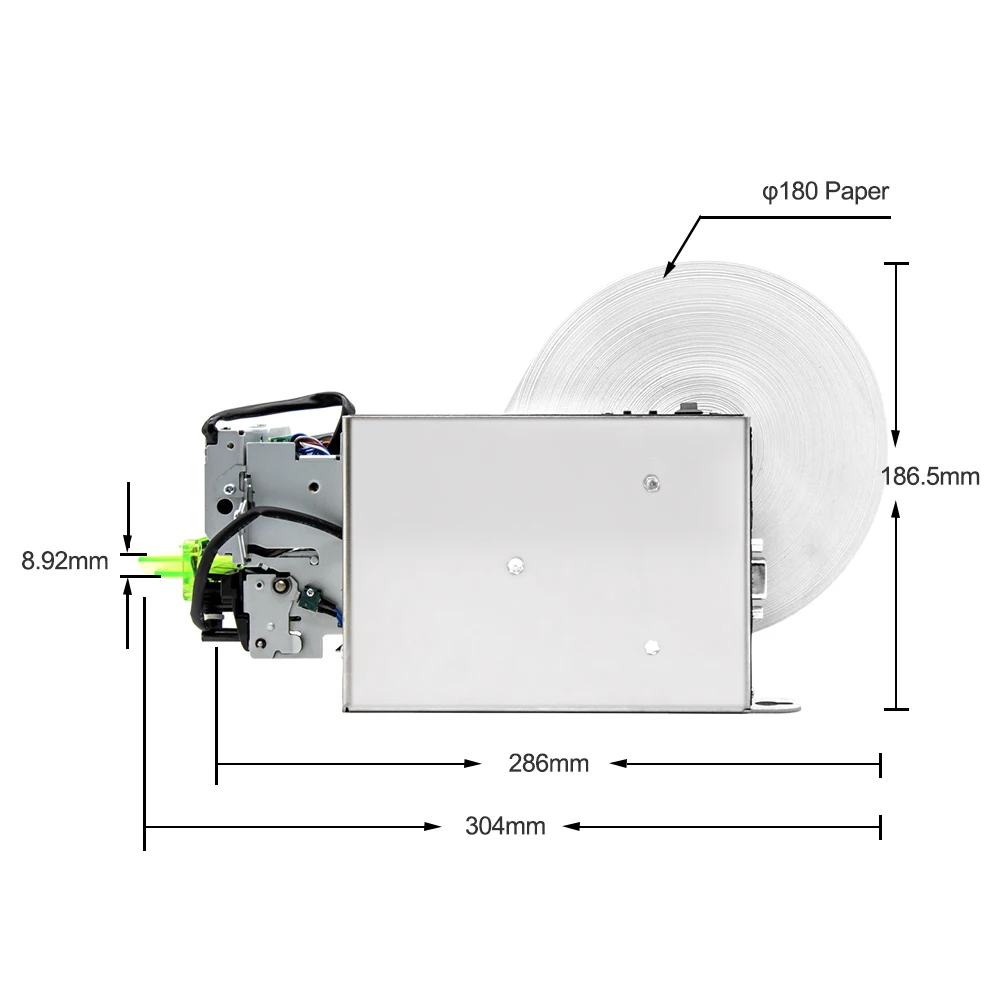 Imagem -02 - Impressora Térmica Kp320h do Bilhete do Quiosque de Cashino 80 mm com Cortador Automático Dc24v Usb Mais Rs232