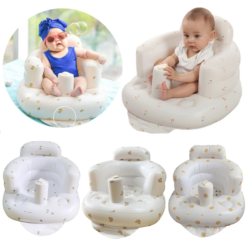 Inflatable Baby Seat Sofa Multifunctional Bathroom Chair Baby Toys Learning Sofa Baby Eating Chair Child Seat Baby Bath Toys