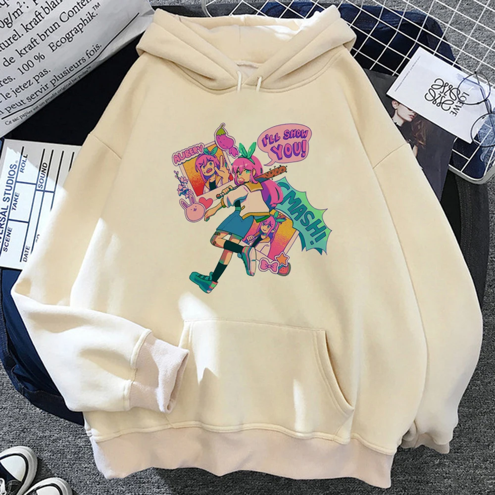 Hoodies gráficos femininos Omori Anime, camisa com capuz, pulôver feminino, anos 90