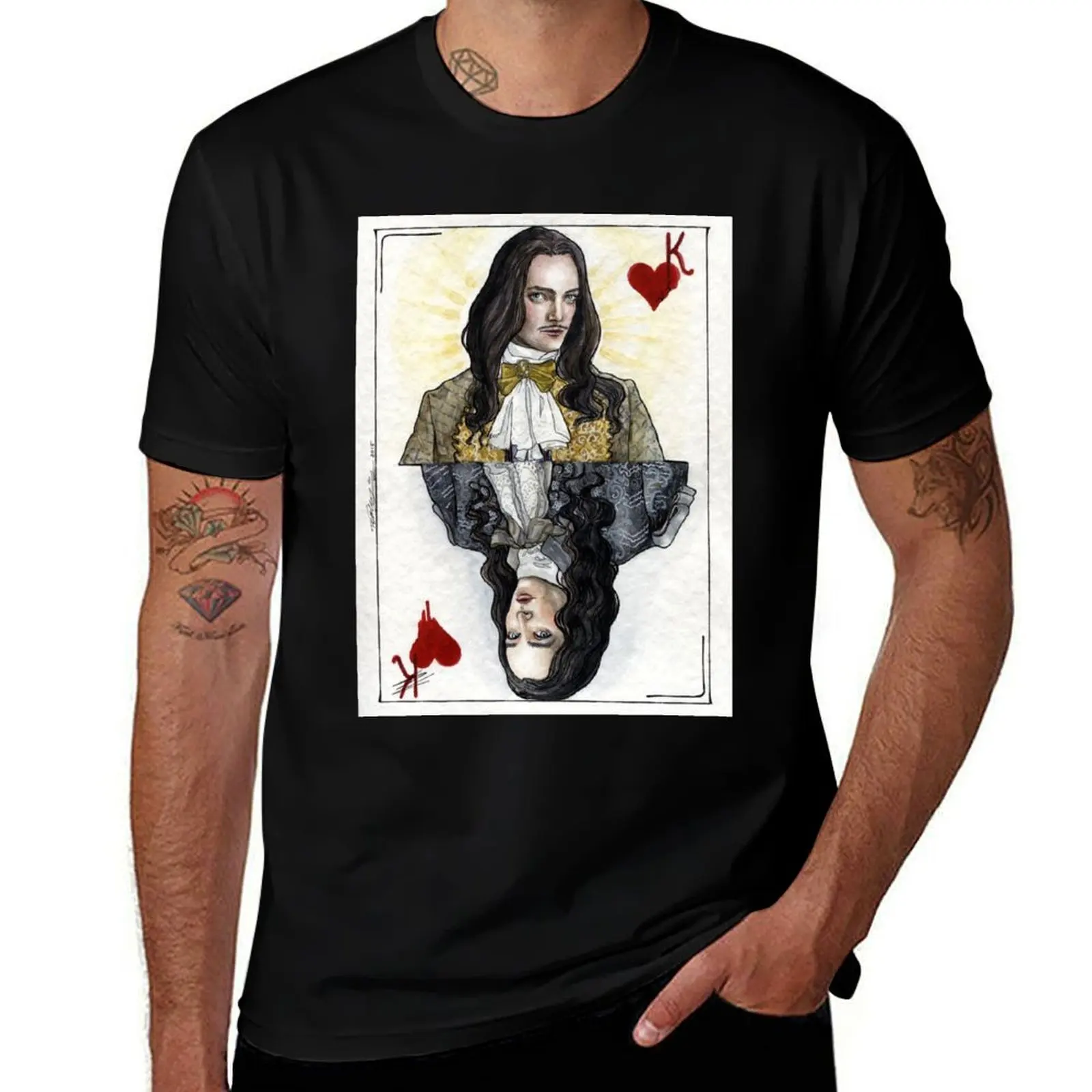 

brand Louis t t man shirts shirt vintage man - cotton graphic coeur de for summer shirt luxury T-Shirt men t Roi 100%