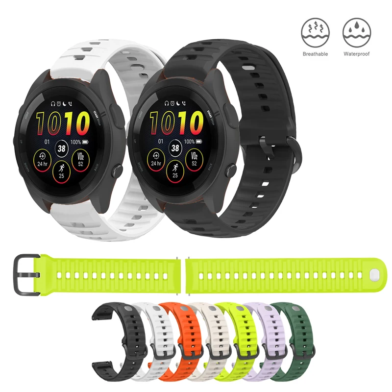 Резиновый спортивный силиконовый ремешок 22 мм для Garmin Forerunner 255/265/970/570 47 мм, Venu4 45 мм/Venu3/Venu2