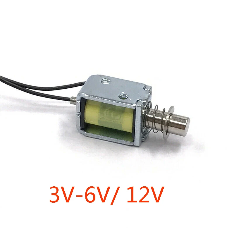 Micro Electromagnet DC 3V 6V 12V 24V Mini DC Solenoid Electric Magnet Push Pull Open Frame Through Type For Household Appliances