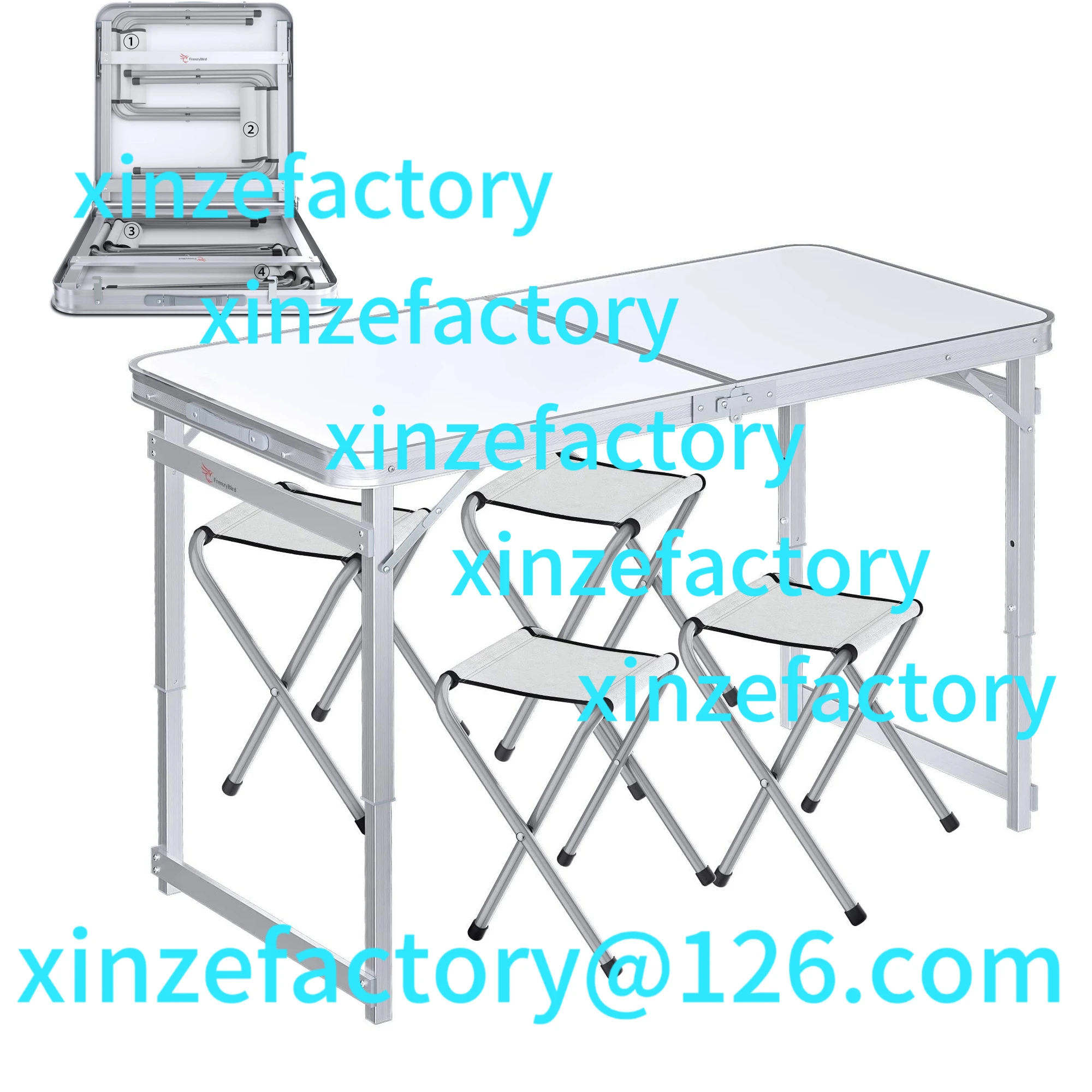 

Customization Wholesale Outdoor Portable Table Lightweight Height Adjustable Aluminium Folding Camping Picnic Table