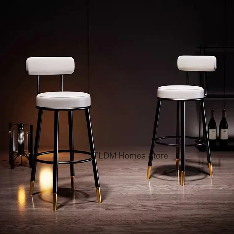 

Round Luxury Bar Chair Modern Ergonomica Art White Barber Bar Stool Kitchen Living Room Taburetes Altos Cocina Home Furniture