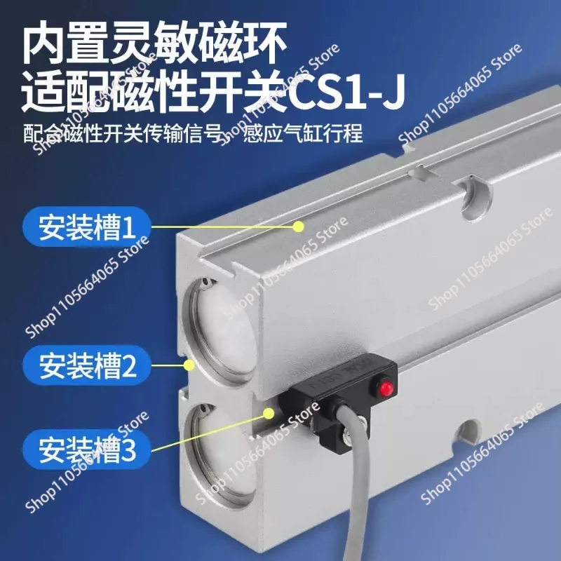 Double rod double shaft cylinder long stroke extended large thrust TN10/16/20/25/32-200X300X500S