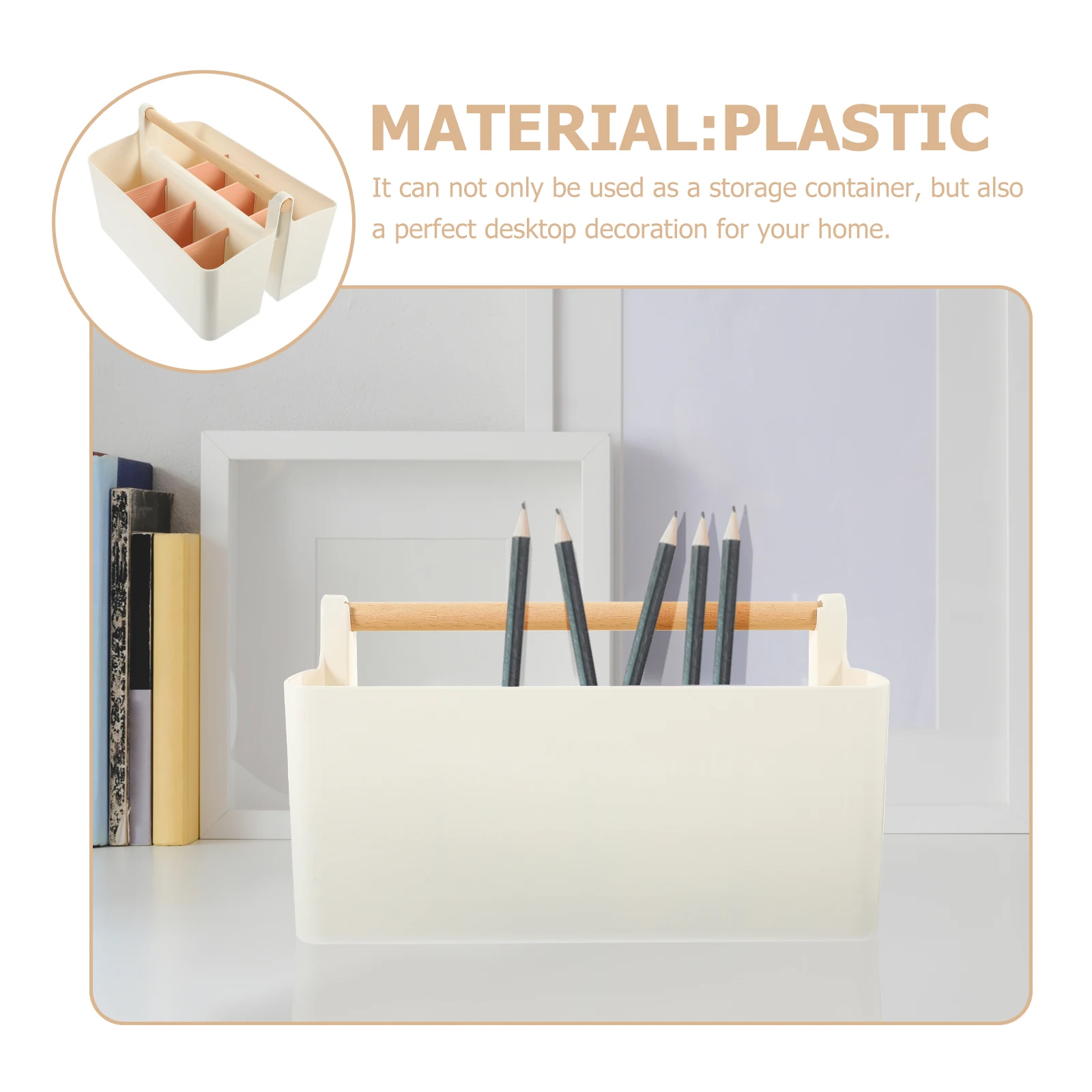 

Multi-Grid Desktop Storage Box Household Organizer For Cosmetics Stationery Remote Control Pen Holders Office Home Decor