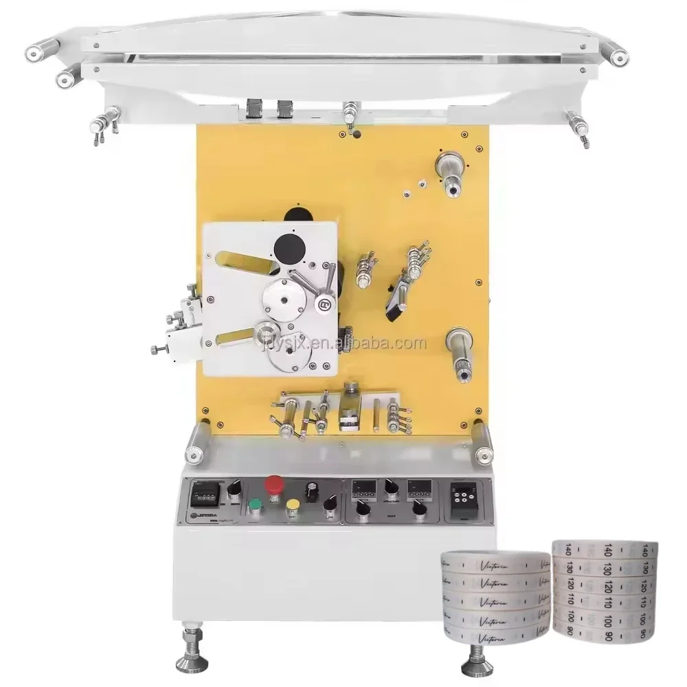 JR-1502 nova máquina de impressão flexográfica de etiqueta de cuidados de lavagem de roupas de 2 cores 3.5kw 60 m/min máquina de impressão flexográfica de etiqueta de alta velocidade