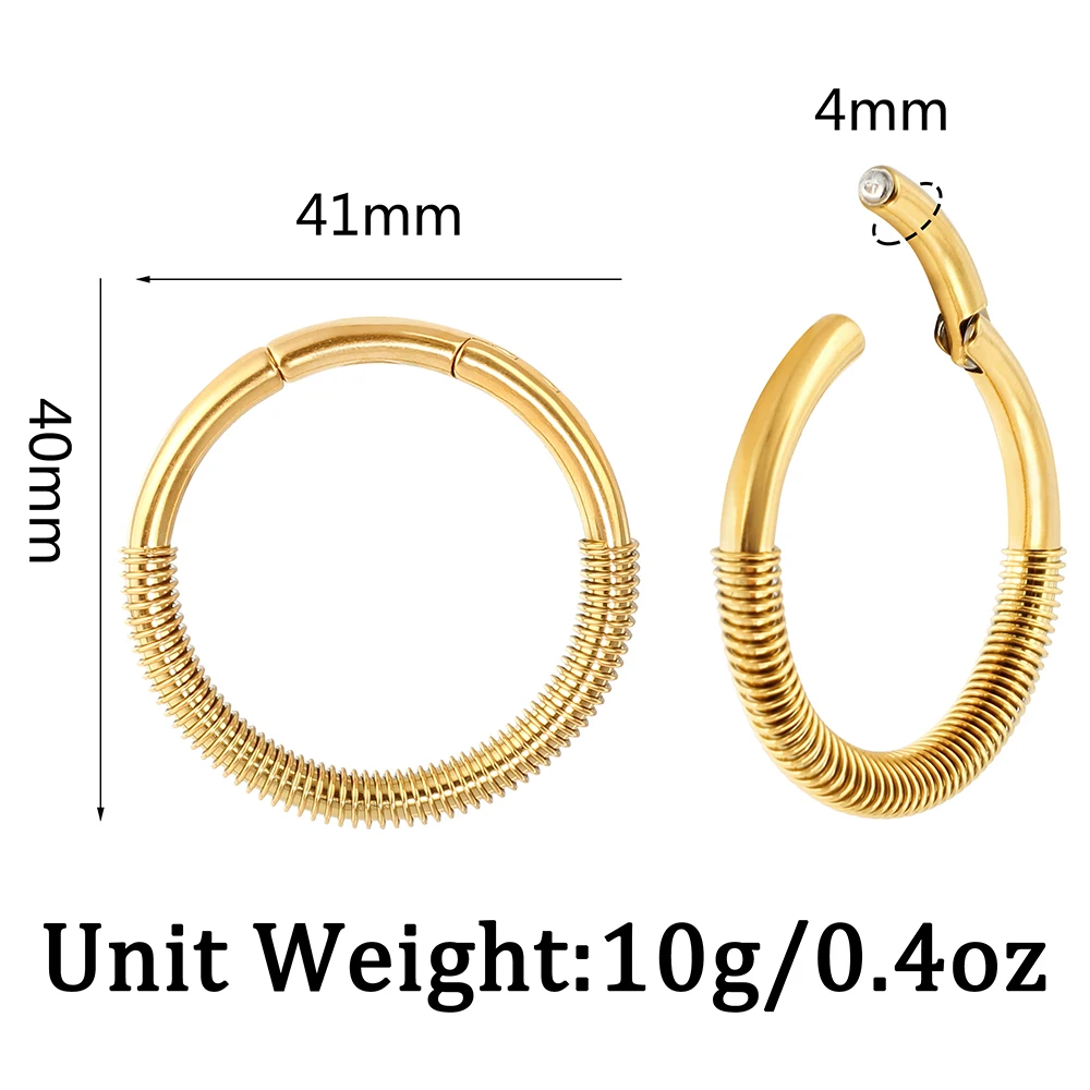 Casvort 2 Stück 4mm 6g Klassische Ohrgewichte mit Verschluss, Ohrhänger, Ohrplugs für Ohrläppchen, Edelstahl-Piercing-Körperschmuck – Detail 8