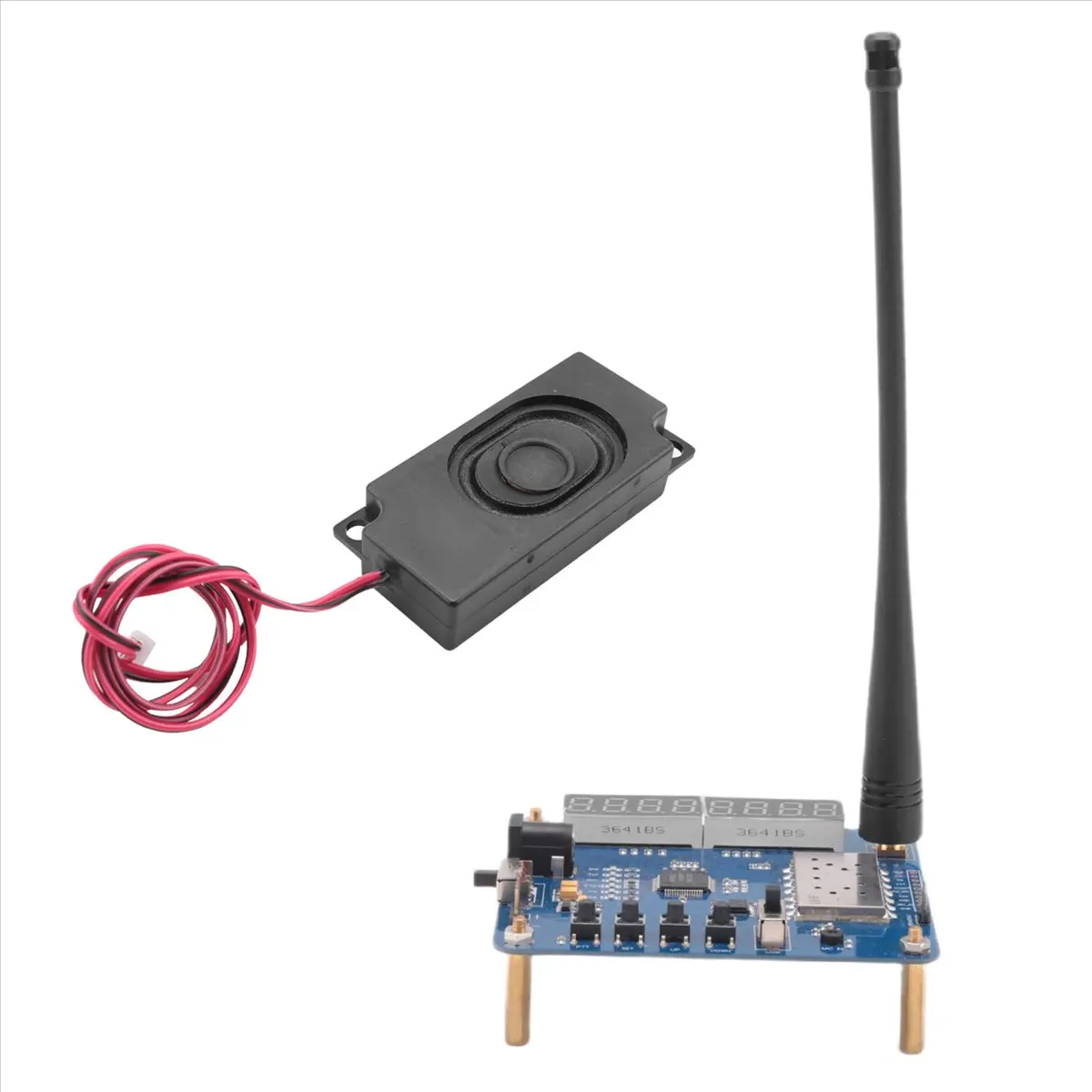 HowAA87 Intercom Module DEMO Board Kit UHF Walkie Talkie Module SA818S+Speakers+ Straight Rod Antennas (400-480MHz)
