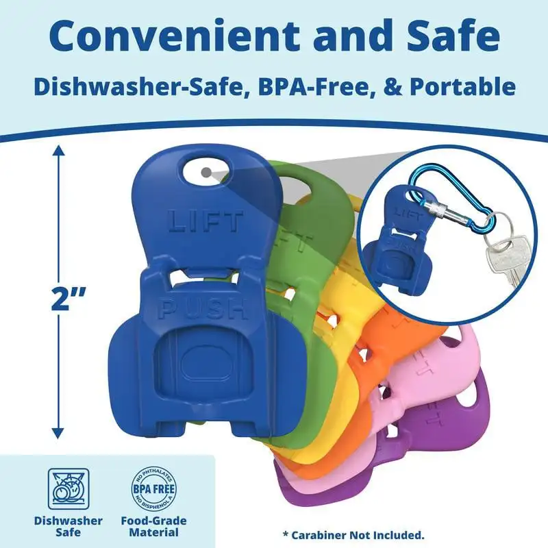 6 قطعة فتاحة زجاجات محمولة بسيطة قابلة لإعادة الاستخدام سهلة فتاحة علب مختومة شرب البيرة الكولا فتاحة غطاء مزيل لوازم المطبخ