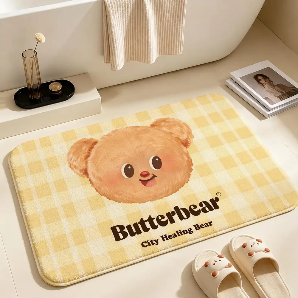 IP-Butter BearS Floor Mat Soft Non-Slip Bath Mat, Bedside Carpet, Absorbent Doormat for Home