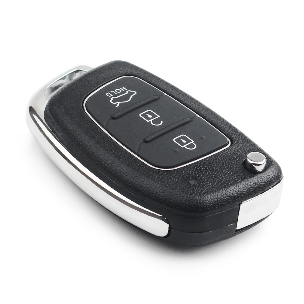 KEYYOU-Flip Folding Remote Key Case, Shell da chave do carro, 3 ou 4 botões, apto para Hyundai HB20, SANTA FE, IX35, i20, IX45, sotaque, I30, I40,