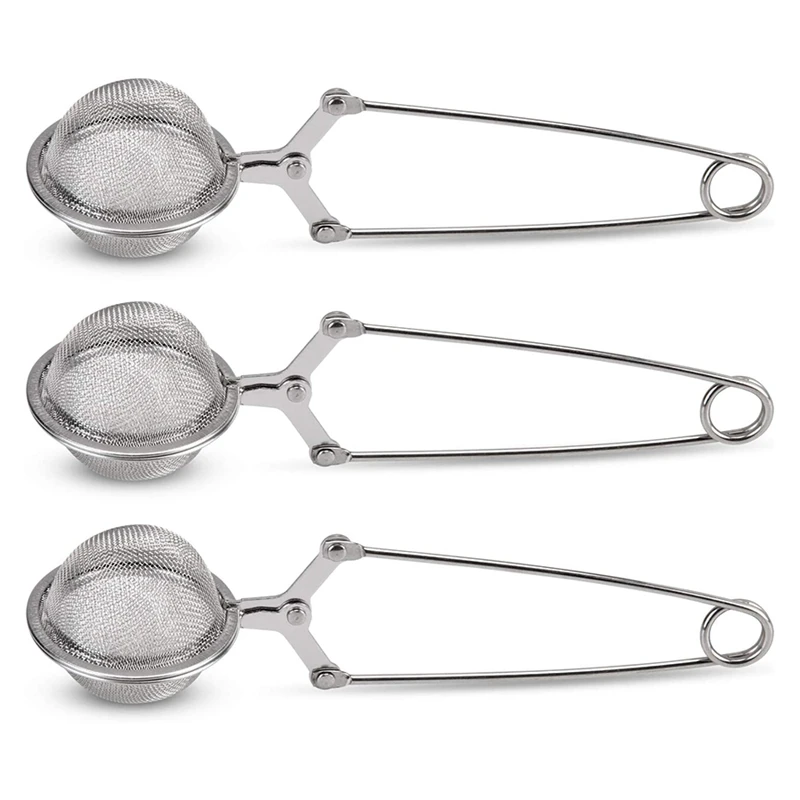 Tea Strainer, 3 Pack Premium Stainless Steel Tea Strainer With Handle For Loose Leaf Tea Fine Mesh Tea Balls Filter