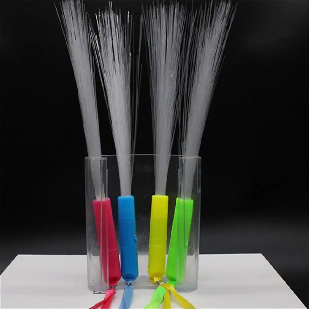 3 Light Patterns Fiber Optic Lights Luminous Prop Fluorescent Rod Led Light Up Stick Glow Wand Multicolor Glowing Fiber Stick