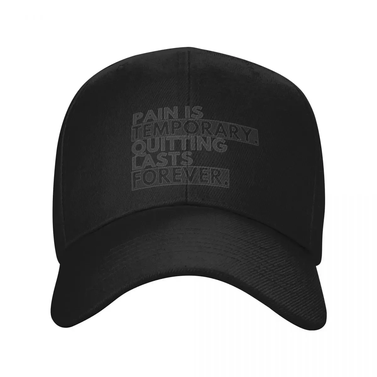 Pain is temporary. Quitting lasts forever. Baseball Cap Horse Hat Sun Hat For Children fun hats summer hat Men Hats Women's