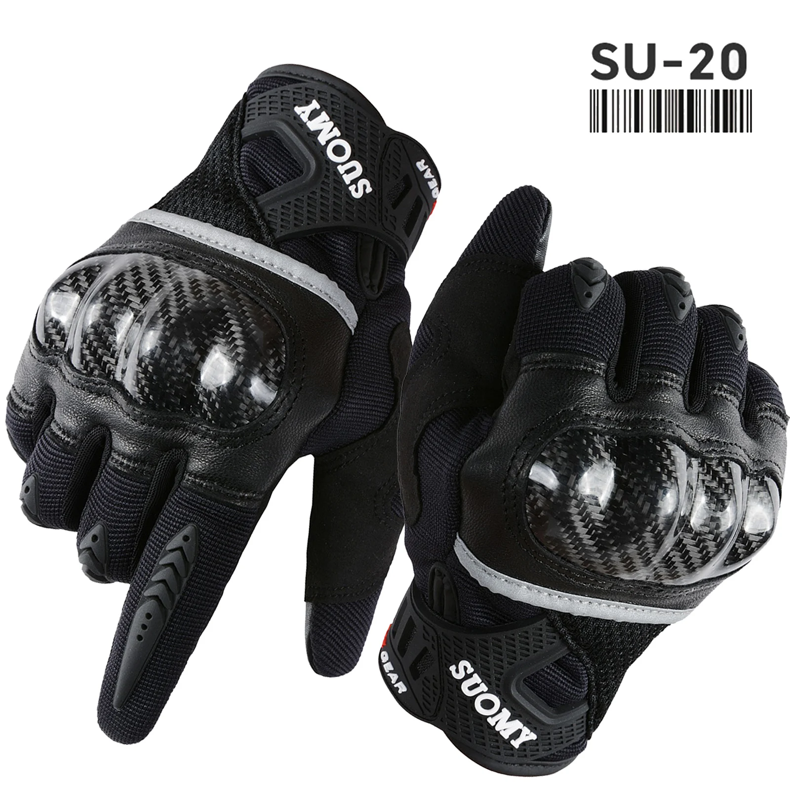 

SUOMY Touch Screen Summer Motorcycle Gloves Wear-resistant Anti-Drop Carbon Fiber Protective Shell Motobike Motorcyclist Guantes