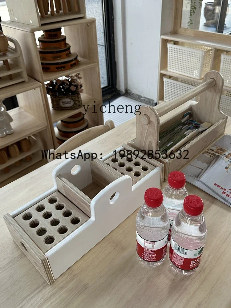 AG  Kindergarten Children's Tables and Chairs Rubber Wooden Baby Care  Wood Reading Study Table